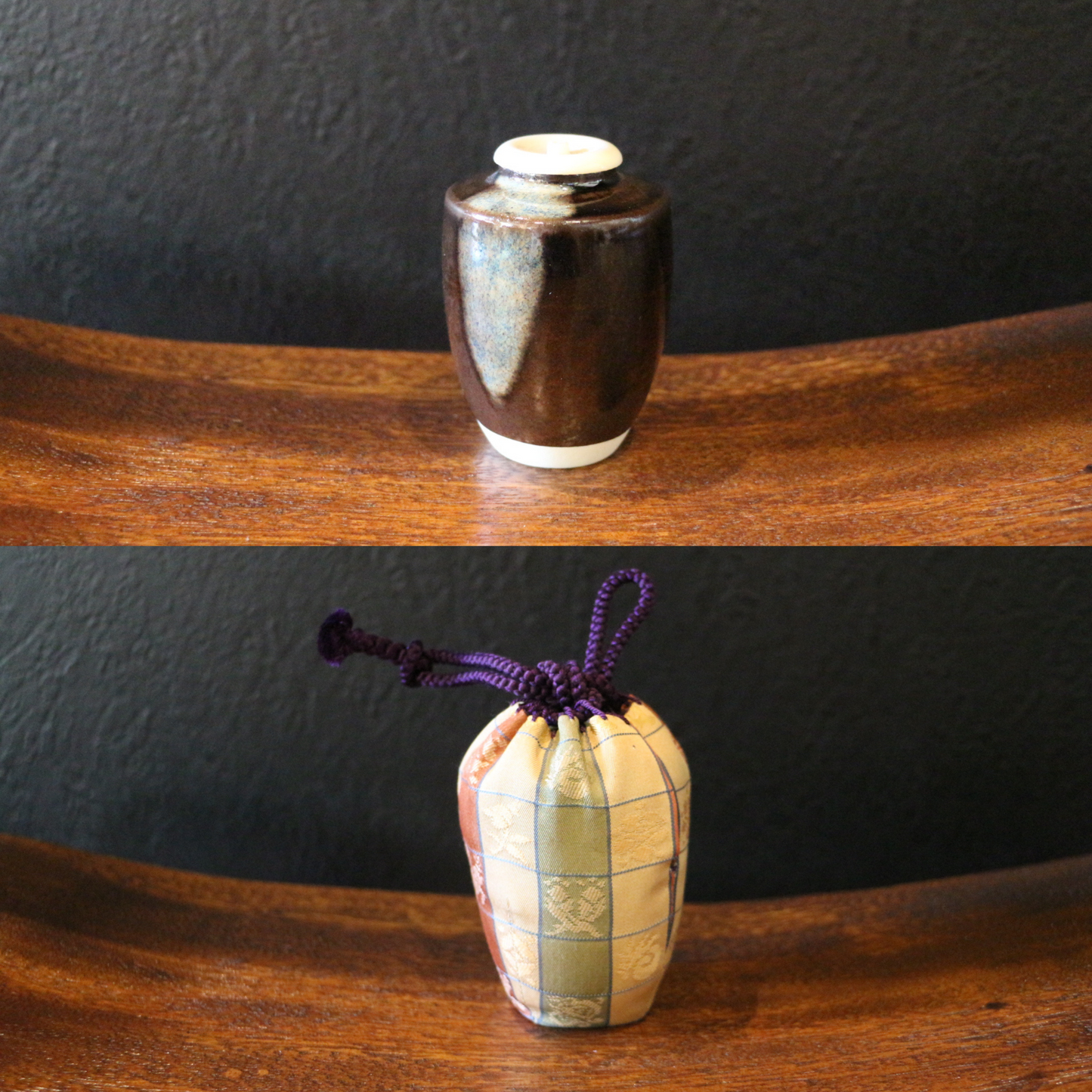 Ceramic tea warehouse + drawstring bag