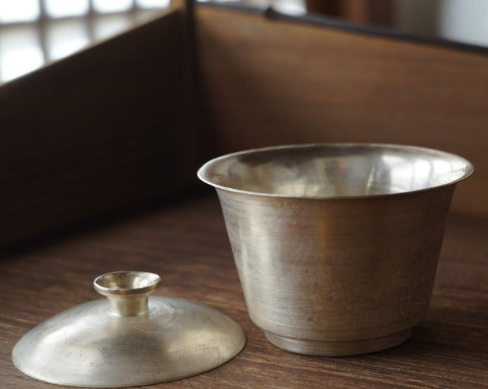 Hand-Embossed Silver-covered Bowl