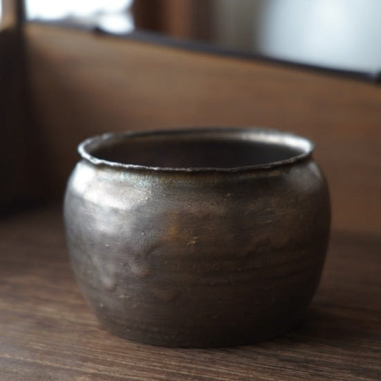 Silver Glazed Ceramic Waste Bowl