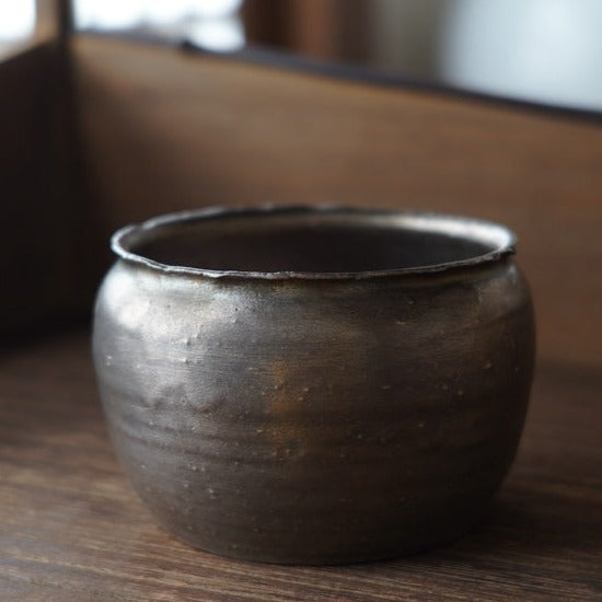 Silver Glazed Ceramic Waste Bowl