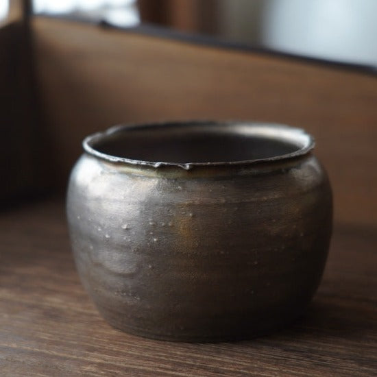 Silver Glazed Ceramic Waste Bowl