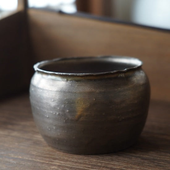 Silver Glazed Ceramic Waste Bowl