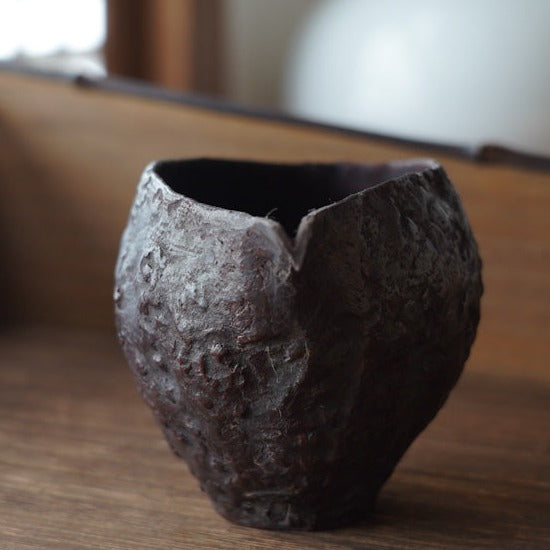 Handcrafted Clay Sculpted Flat Fair Cup