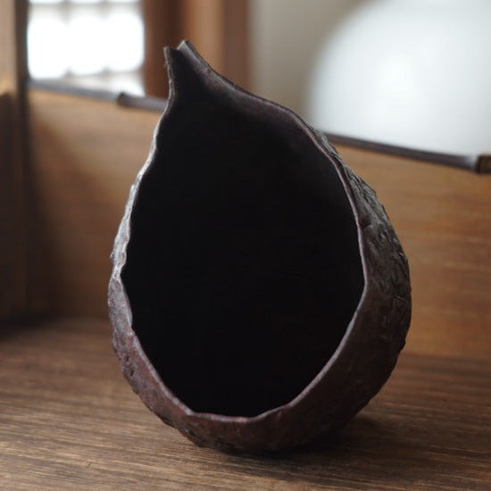 Handcrafted Clay Sculpted Flat Fair Cup