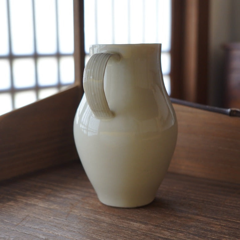 手作陶瓷白色手把公杯(大)