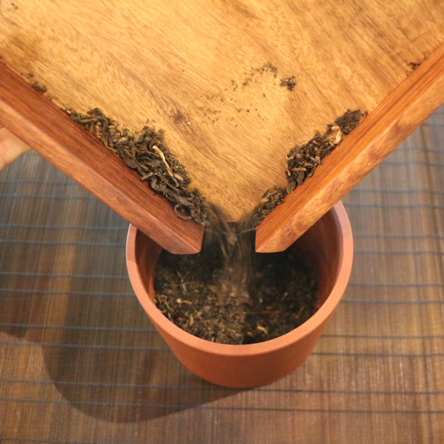 Rosewood tea poke tray