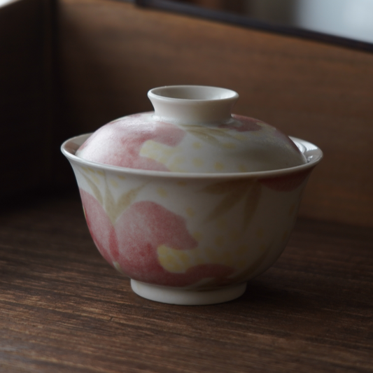 花紋陶瓷蓋碗(兩款)