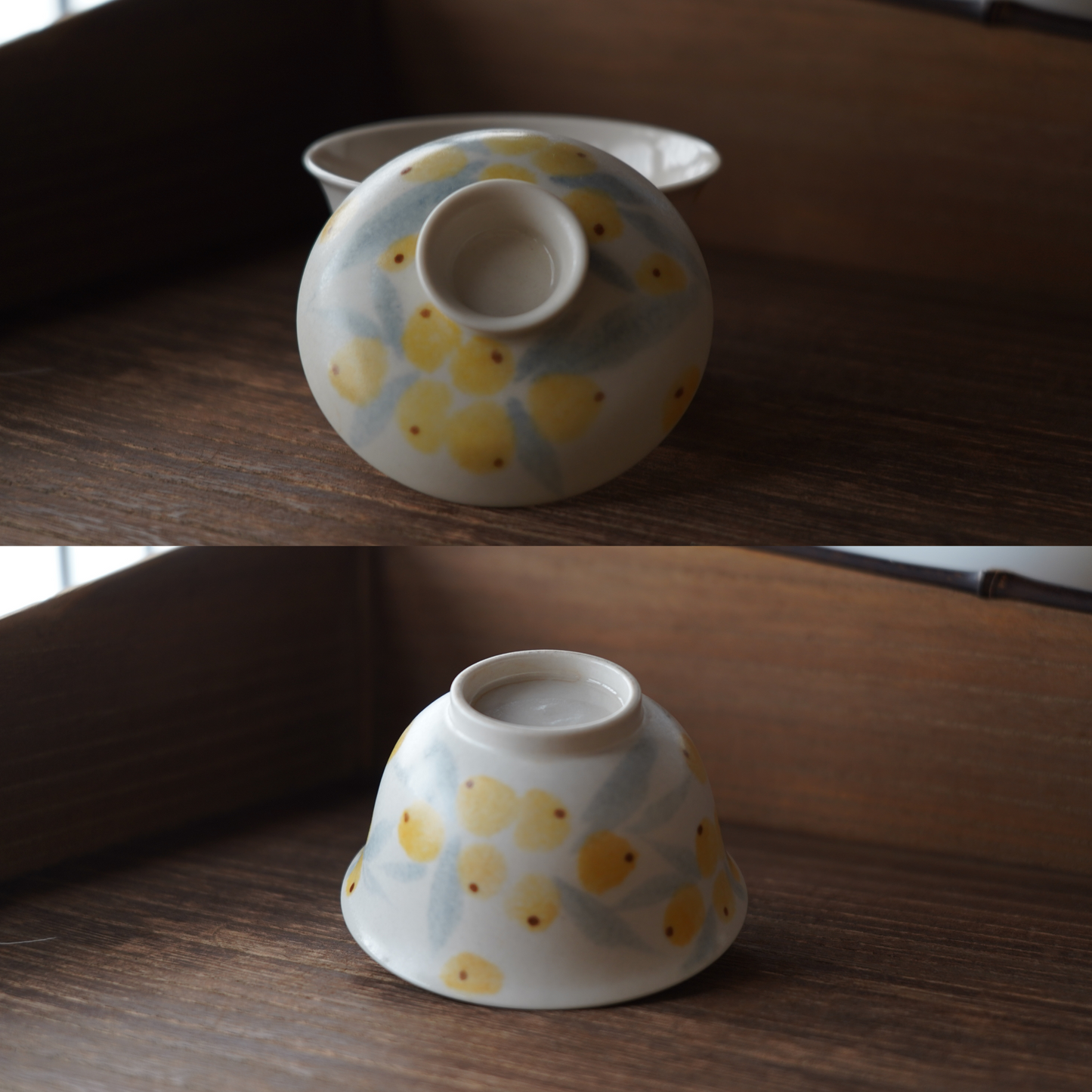 花紋陶瓷蓋碗(兩款)