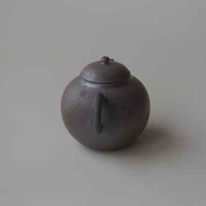 柴燒紫砂朱泥單孔壺