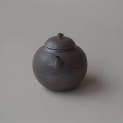柴燒紫砂朱泥單孔壺