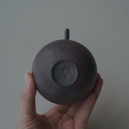 柴燒紫砂朱泥單孔壺