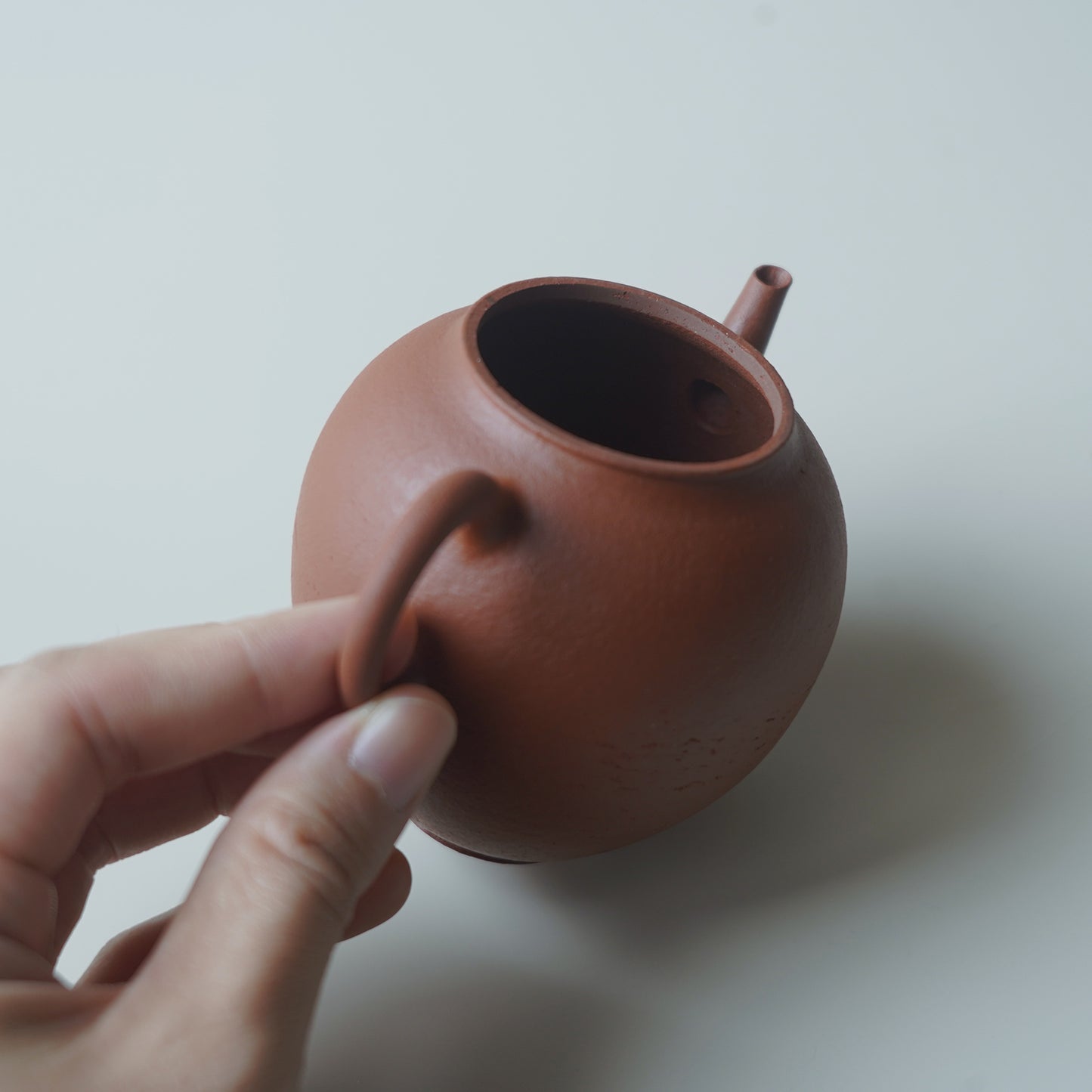紫砂朱泥單孔壺