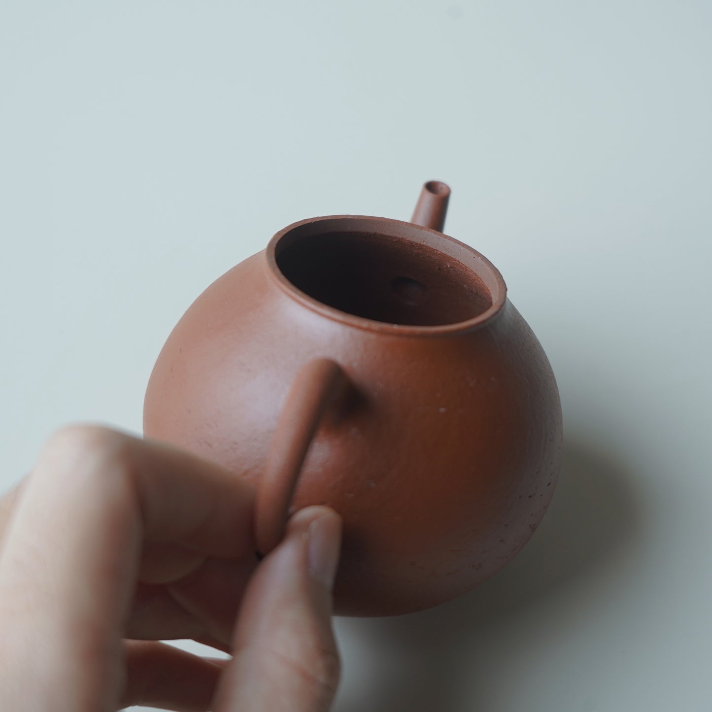 紫砂朱泥單孔壺