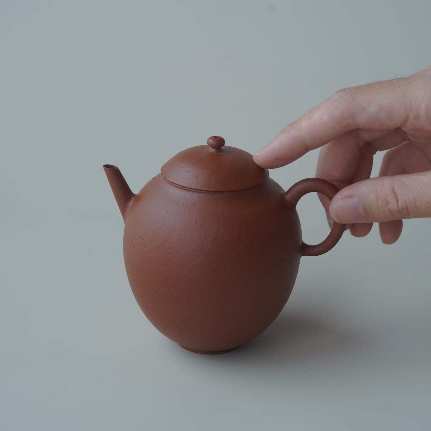 紫砂朱泥單孔壺