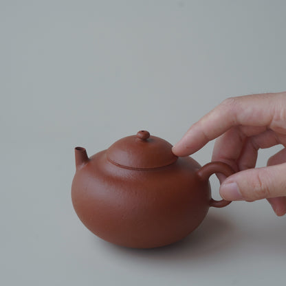 紫砂朱泥單孔壺
