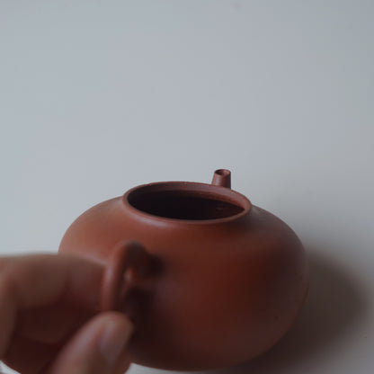 紫砂朱泥單孔壺