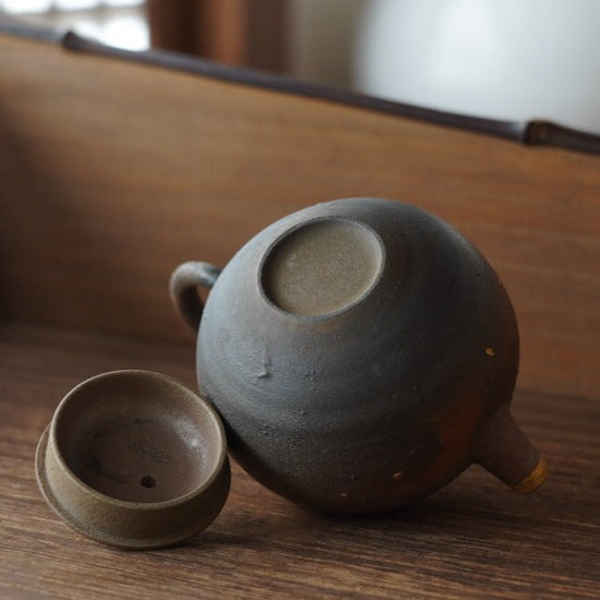 粉霞點陶瓷金壺