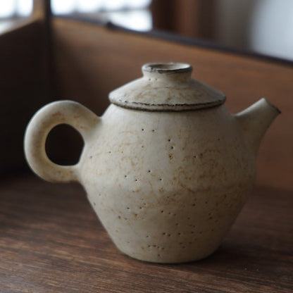 白釉陶泥壺