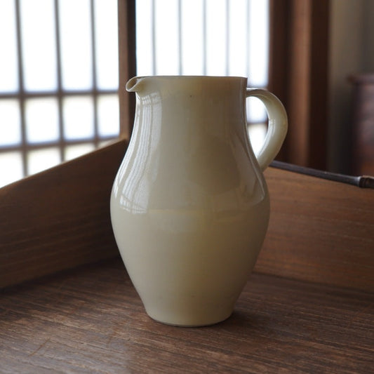 手作陶瓷白色手把公杯(大)
