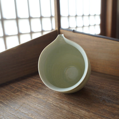 草木灰釉手工公道杯(落款日光山-藍)