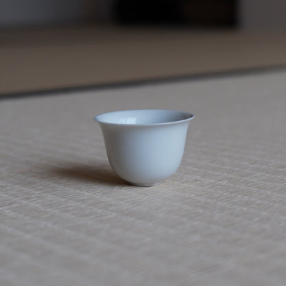 鈴鐺型薄胎老白瓷杯｜德化創匯期