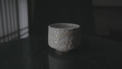 茶道/陶瓷杯(伊賀柴燒/圓口/粉白色)(C款)